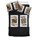 Four Kings Playing Cards Print Duvet Cover Bedding Set