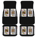 Four Kings Playing Cards Print Front and Back Car Floor Mats
