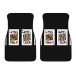 Four Kings Playing Cards Print Front Car Floor Mats