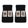 Four Kings Playing Cards Print Front Car Floor Mats