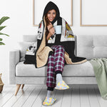 Four Kings Playing Cards Print Hooded Blanket