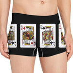 Four Kings Playing Cards Print Men's Boxer Briefs