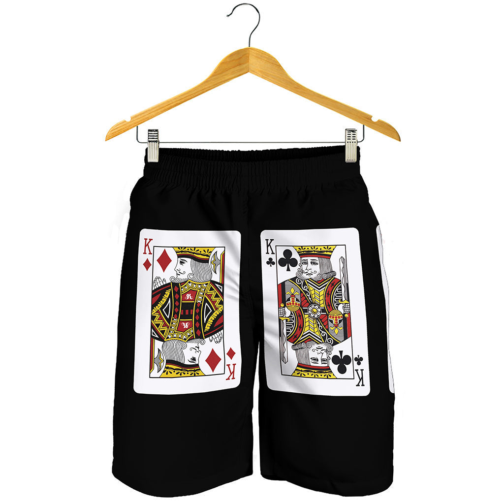 Four Kings Playing Cards Print Men's Shorts