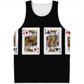 Four Kings Playing Cards Print Men's Tank Top