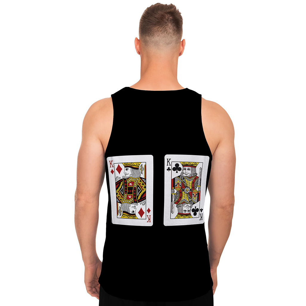 Four Kings Playing Cards Print Men's Tank Top