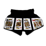 Four Kings Playing Cards Print Muay Thai Boxing Shorts