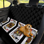 Four Kings Playing Cards Print Pet Car Back Seat Cover