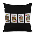 Four Kings Playing Cards Print Pillow Cover