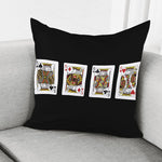 Four Kings Playing Cards Print Pillow Cover