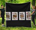 Four Kings Playing Cards Print Quilt