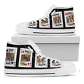 Four Kings Playing Cards Print White High Top Sneakers
