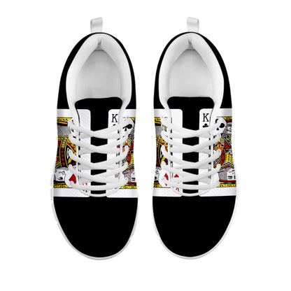 Four Kings Playing Cards Print White Sneakers