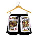 Four Kings Playing Cards Print Women's Shorts