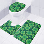 Four-Leaf Clover St. Patrick's Day Print 3 Piece Bath Mat Set