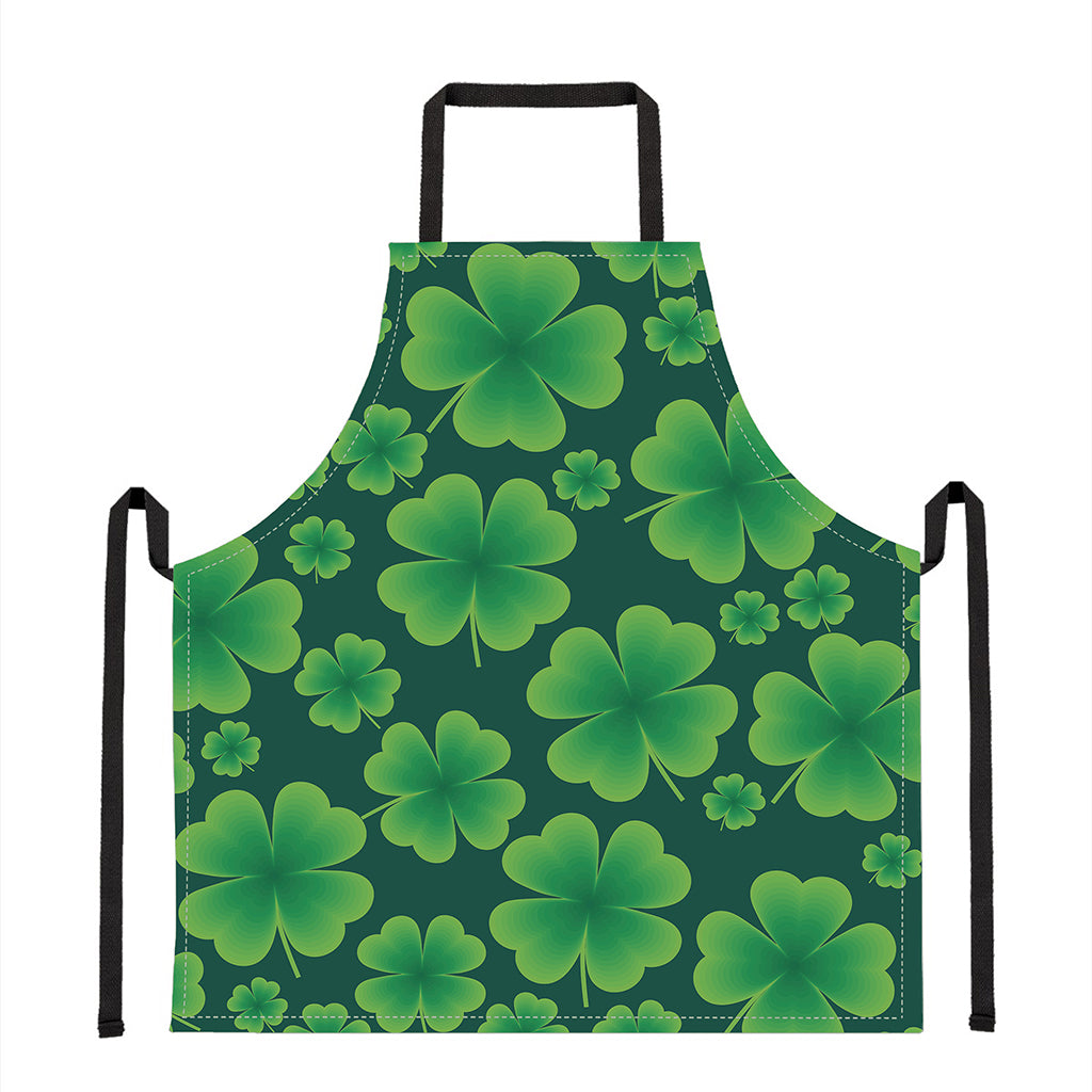 Four-Leaf Clover St. Patrick's Day Print Apron