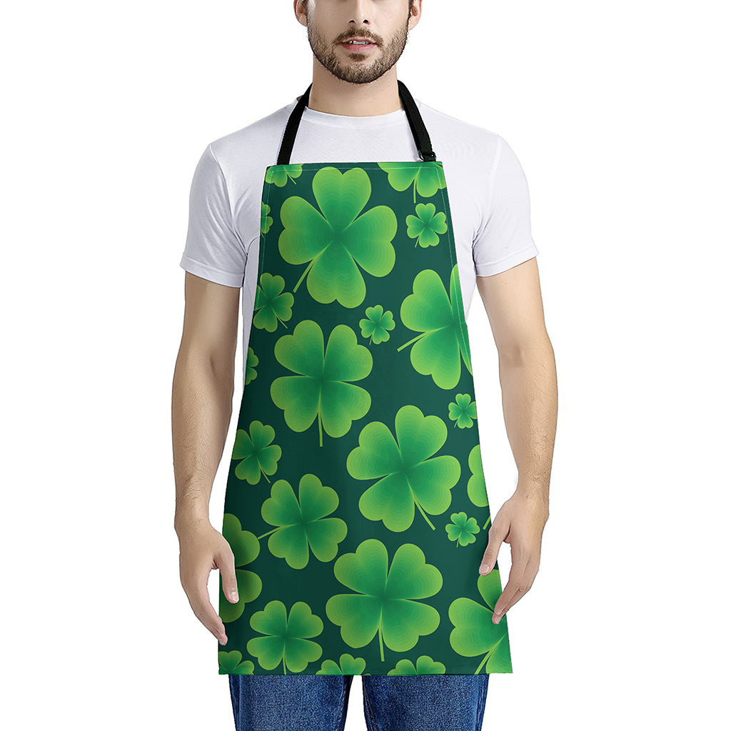 Four-Leaf Clover St. Patrick's Day Print Apron