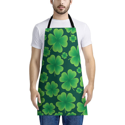 Four-Leaf Clover St. Patrick's Day Print Apron