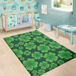 Four-Leaf Clover St. Patrick's Day Print Area Rug