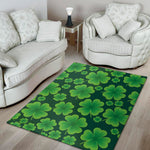Four-Leaf Clover St. Patrick's Day Print Area Rug