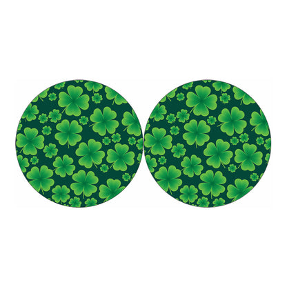 Four-Leaf Clover St. Patrick's Day Print Car Coasters