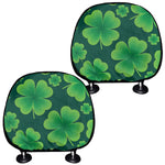Four-Leaf Clover St. Patrick's Day Print Car Headrest Covers