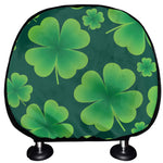 Four-Leaf Clover St. Patrick's Day Print Car Headrest Covers