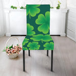 Four-Leaf Clover St. Patrick's Day Print Dining Chair Slipcover