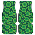 Four-Leaf Clover St. Patrick's Day Print Front and Back Car Floor Mats