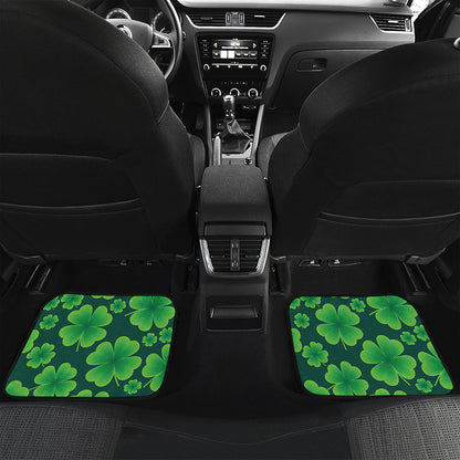 Four-Leaf Clover St. Patrick's Day Print Front and Back Car Floor Mats