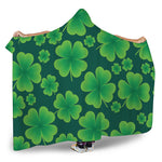Four-Leaf Clover St. Patrick's Day Print Hooded Blanket