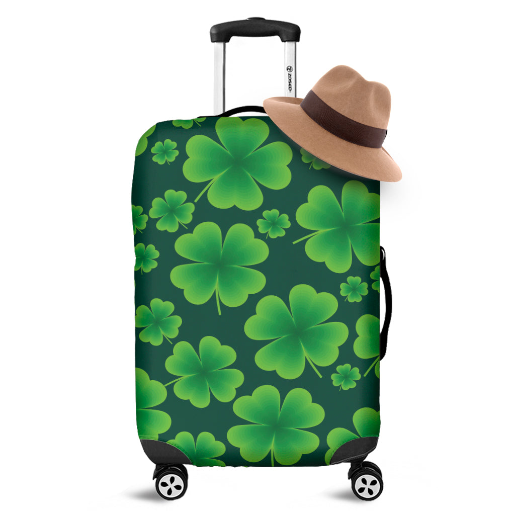 Four-Leaf Clover St. Patrick's Day Print Luggage Cover