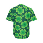 Four-Leaf Clover St. Patrick's Day Print Men's Baseball Jersey