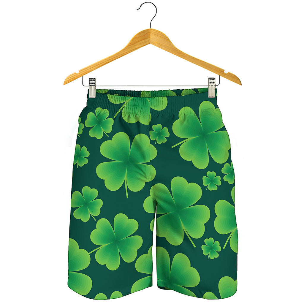 Four-Leaf Clover St. Patrick's Day Print Men's Shorts