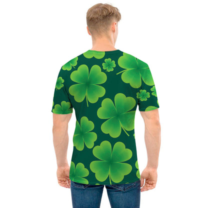 Four-Leaf Clover St. Patrick's Day Print Men's T-Shirt
