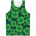 Four-Leaf Clover St. Patrick's Day Print Men's Tank Top