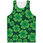 Four-Leaf Clover St. Patrick's Day Print Men's Tank Top