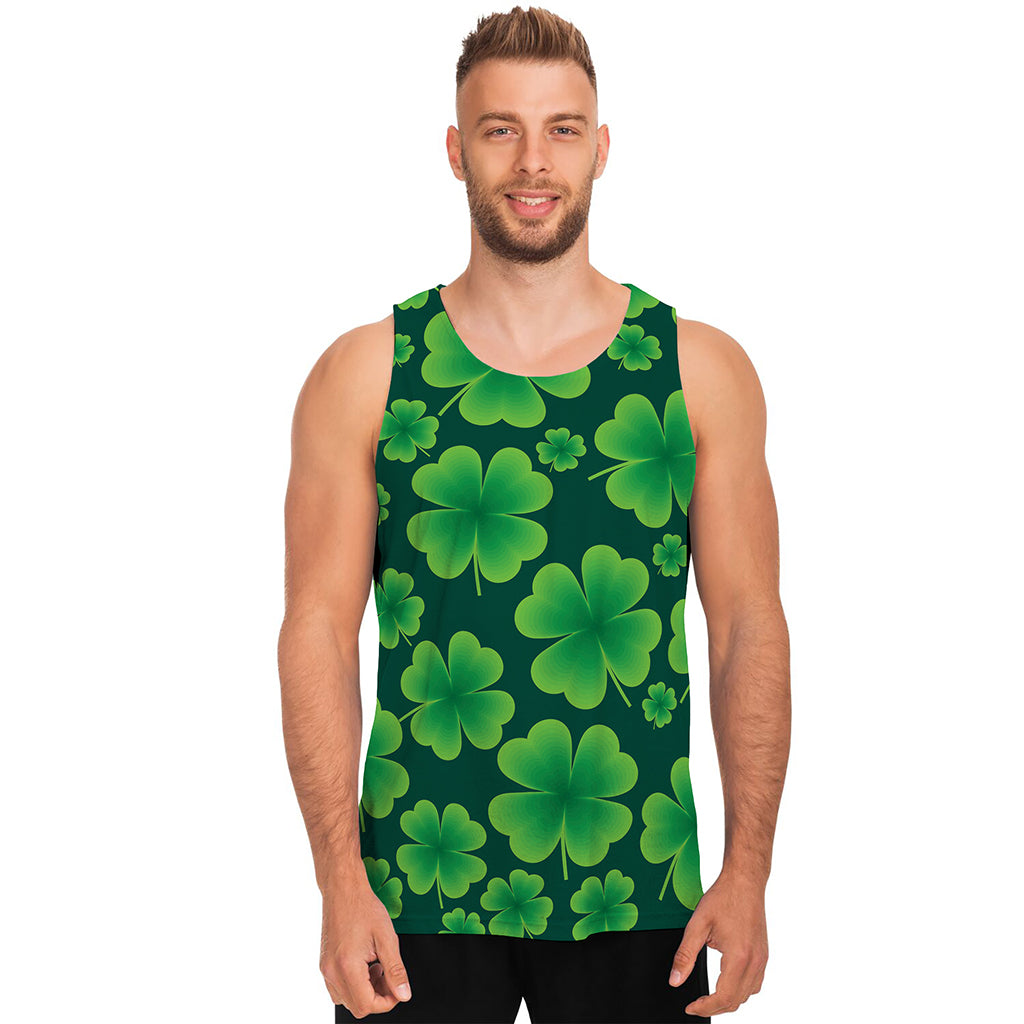 Four-Leaf Clover St. Patrick's Day Print Men's Tank Top