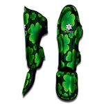 Four-Leaf Clover St. Patrick's Day Print Muay Thai Shin Guard