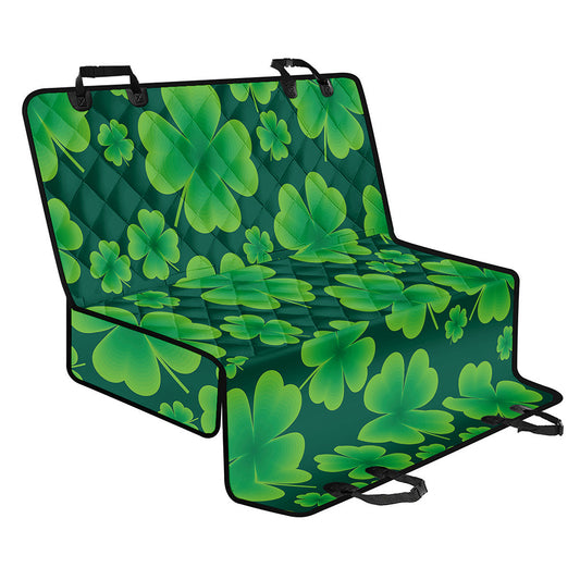 Four-Leaf Clover St. Patrick's Day Print Pet Car Back Seat Cover