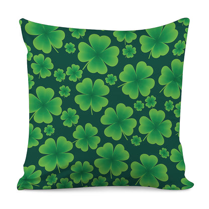 Four-Leaf Clover St. Patrick's Day Print Pillow Cover
