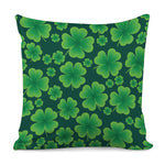 Four-Leaf Clover St. Patrick's Day Print Pillow Cover