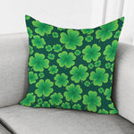 Four-Leaf Clover St. Patrick's Day Print Pillow Cover