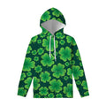 Four-Leaf Clover St. Patrick's Day Print Pullover Hoodie