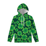 Four-Leaf Clover St. Patrick's Day Print Pullover Hoodie