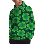 Four-Leaf Clover St. Patrick's Day Print Pullover Hoodie