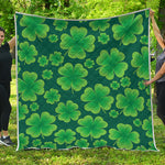 Four-Leaf Clover St. Patrick's Day Print Quilt