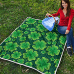 Four-Leaf Clover St. Patrick's Day Print Quilt