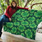 Four-Leaf Clover St. Patrick's Day Print Quilt