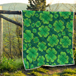Four-Leaf Clover St. Patrick's Day Print Quilt
