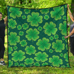Four-Leaf Clover St. Patrick's Day Print Quilt
